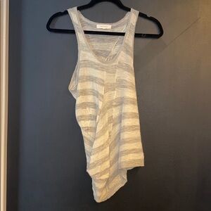 INHABIT Asymmetrical Striped Top NWOT Size XS